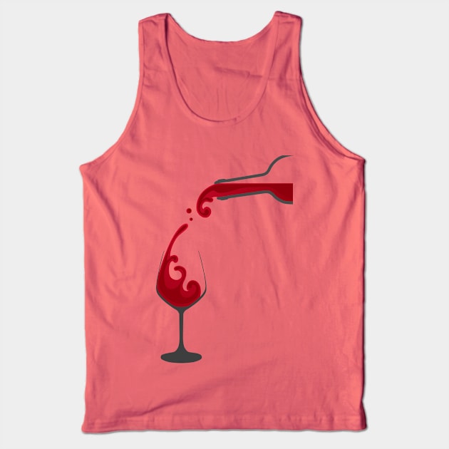 Red Wine Tank Top by Mako Design 